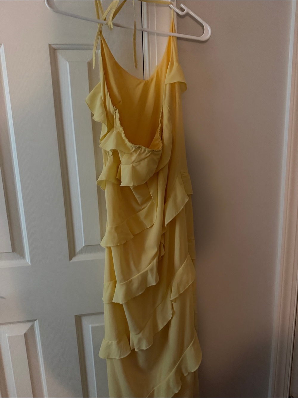 Yellow Ruffled Maxi Dress - Picture 3 of 3